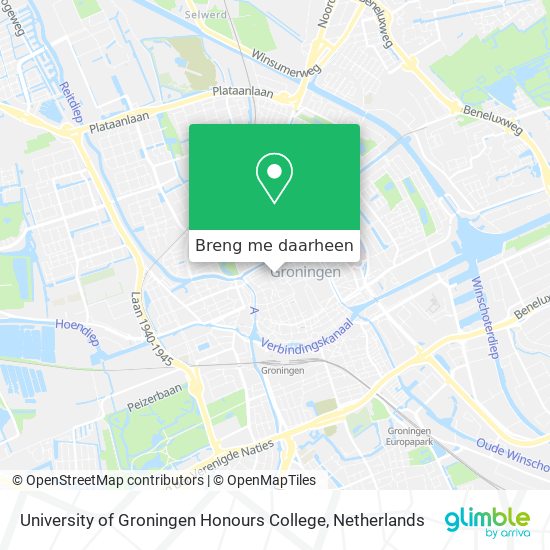 University of Groningen Honours College kaart