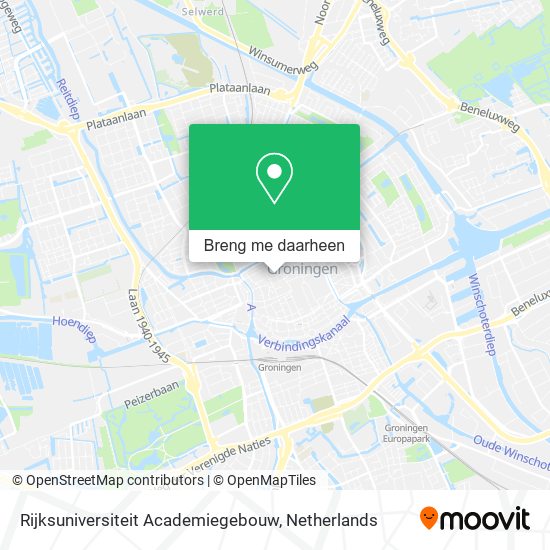 Rijksuniversiteit Academiegebouw kaart