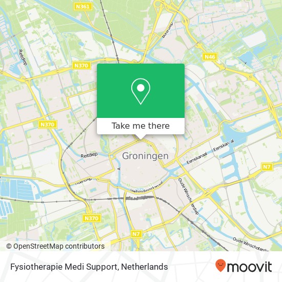 Fysiotherapie Medi Support kaart