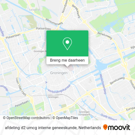 afdeling d2 umcg interne geneeskunde kaart