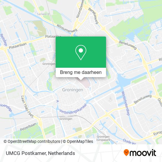 UMCG Postkamer kaart