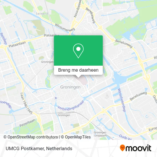 UMCG Postkamer kaart