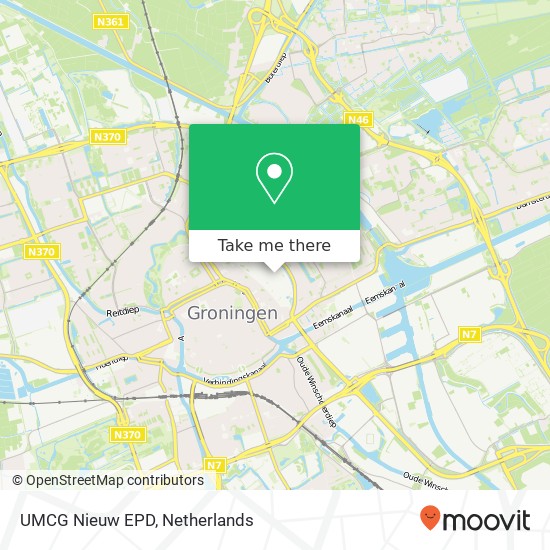 UMCG Nieuw EPD kaart