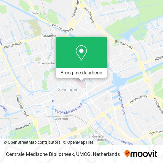 Centrale Medische Bibliotheek, UMCG kaart