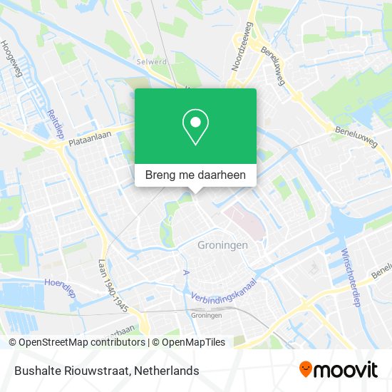 Bushalte Riouwstraat kaart