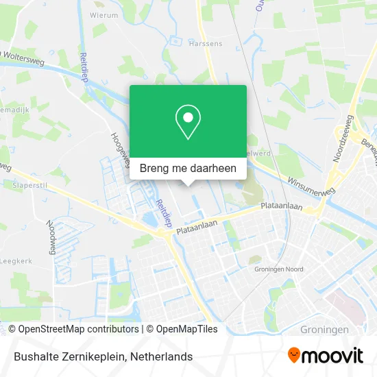 Bushalte Zernikeplein kaart