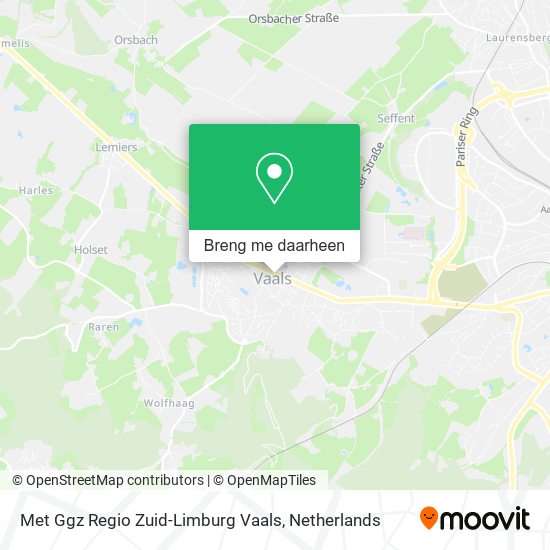 Met Ggz Regio Zuid-Limburg Vaals kaart