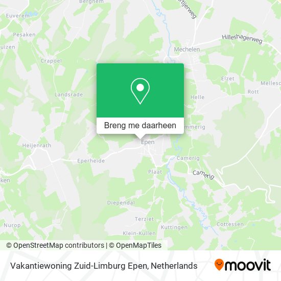 Vakantiewoning Zuid-Limburg Epen kaart