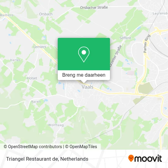 Triangel Restaurant de kaart