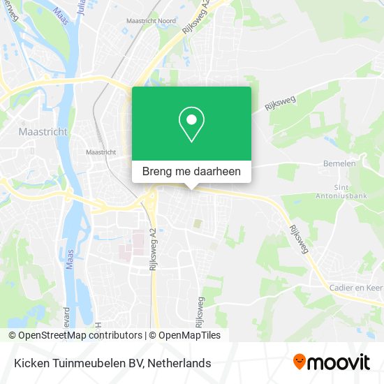 Kicken Tuinmeubelen BV kaart