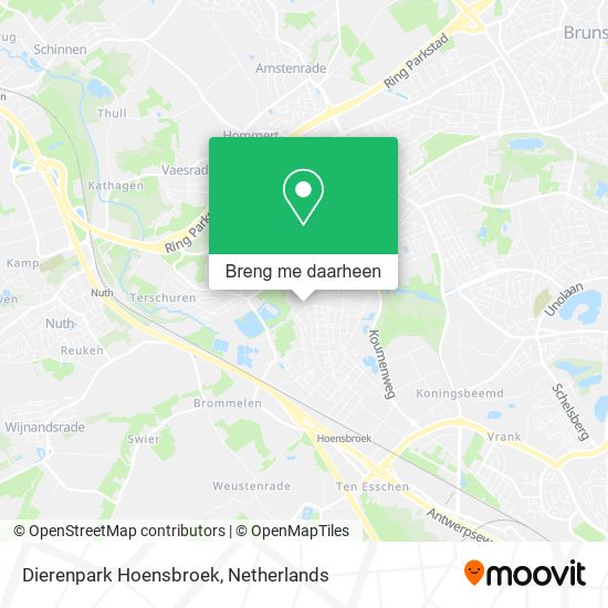 Dierenpark Hoensbroek kaart
