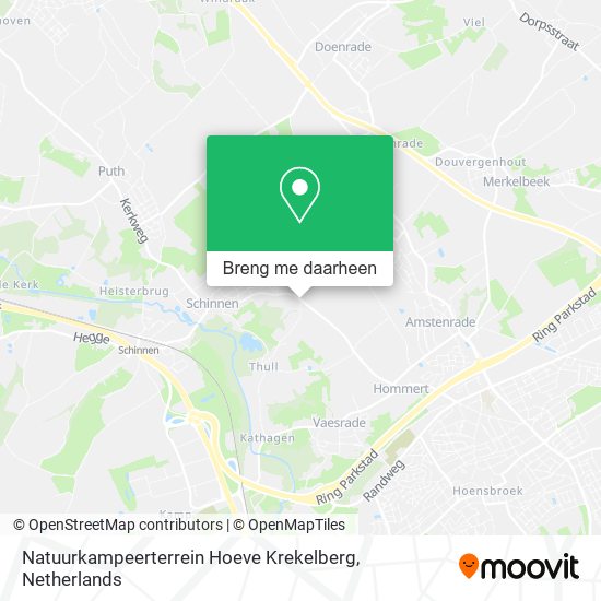 Natuurkampeerterrein Hoeve Krekelberg kaart