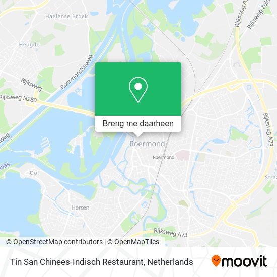 Tin San Chinees-Indisch Restaurant kaart