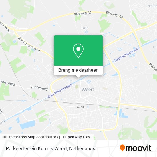 Parkeerterrein Kermis Weert kaart