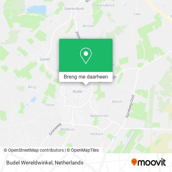 Budel Wereldwinkel kaart