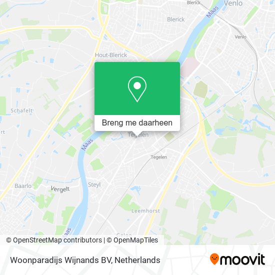 Woonparadijs Wijnands BV kaart