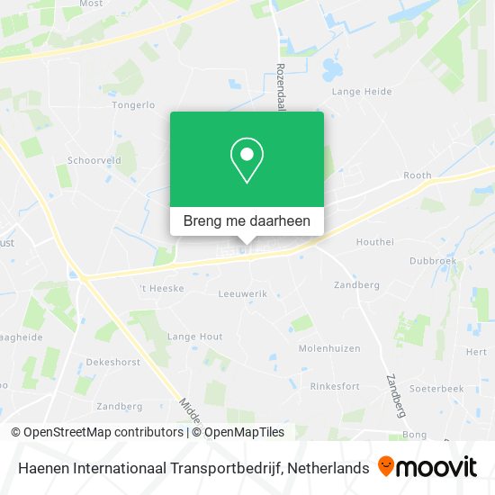 Haenen Internationaal Transportbedrijf kaart