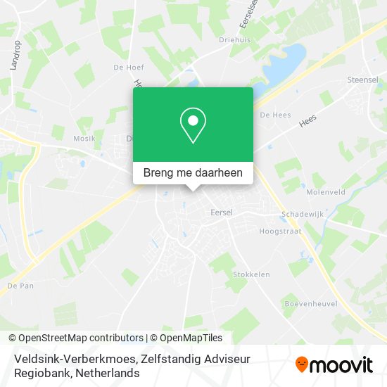 Veldsink-Verberkmoes, Zelfstandig Adviseur Regiobank kaart