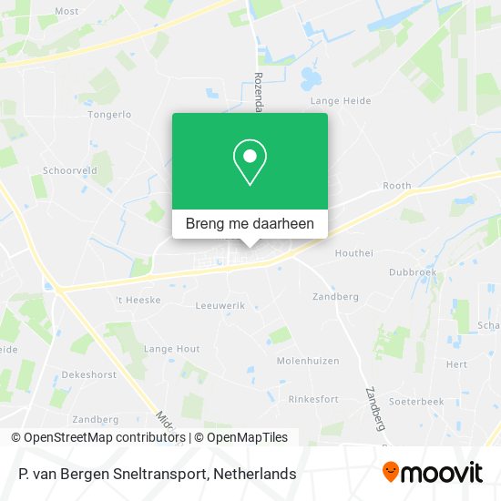 P. van Bergen Sneltransport kaart