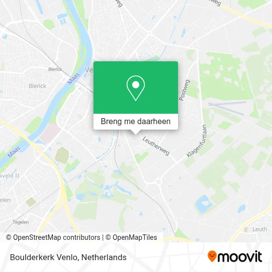Boulderkerk Venlo kaart