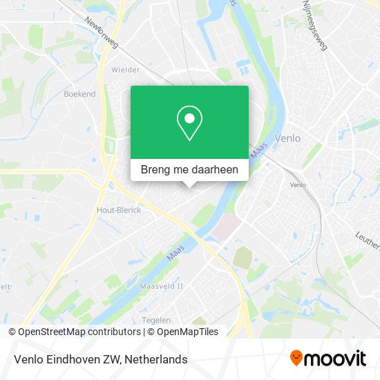 Venlo Eindhoven ZW kaart