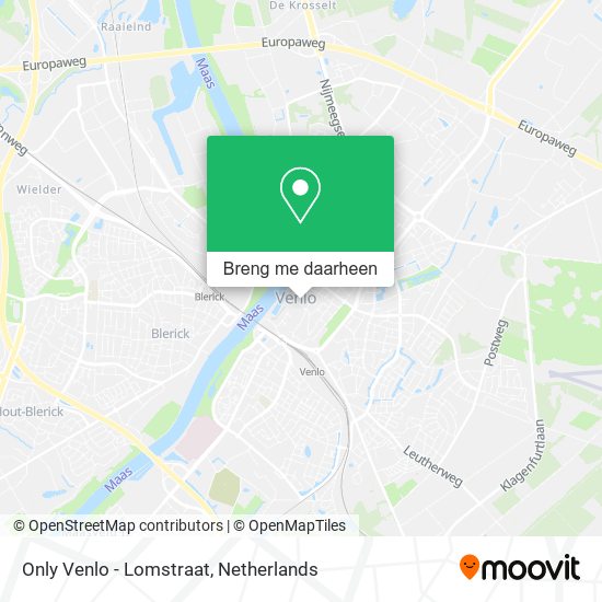Only Venlo - Lomstraat kaart