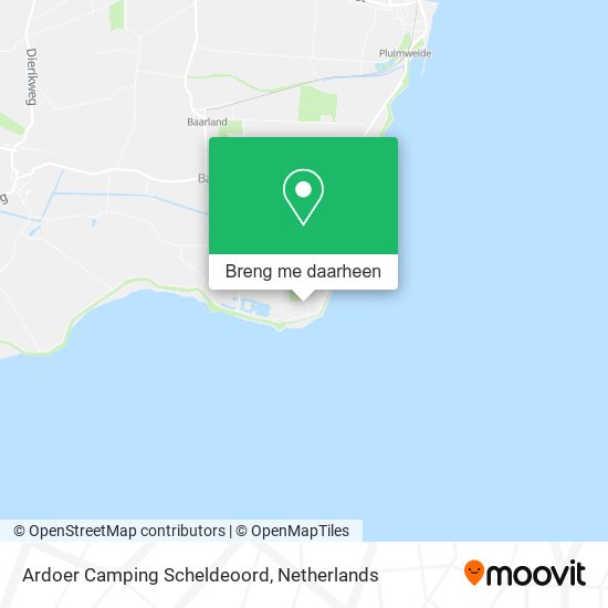 Ardoer Camping Scheldeoord kaart