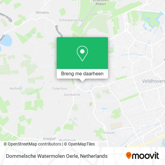 Dommelsche Watermolen Oerle kaart