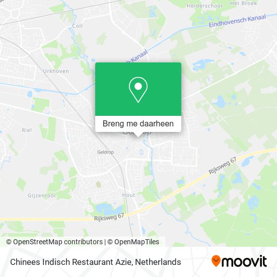 Chinees Indisch Restaurant Azie kaart