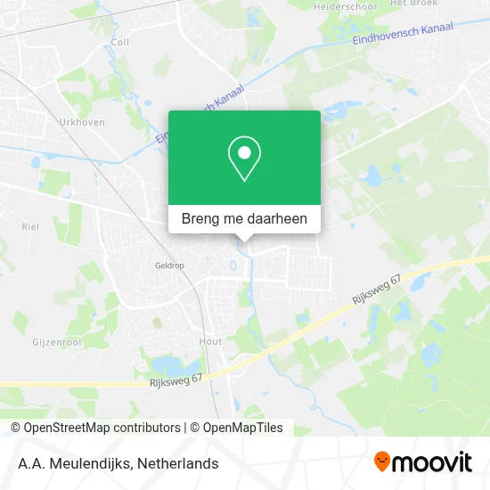 A.A. Meulendijks kaart