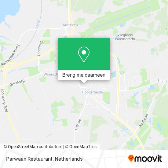 Parwaan Restaurant kaart