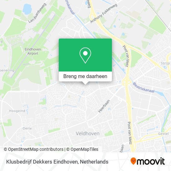 Klusbedrijf Dekkers Eindhoven kaart