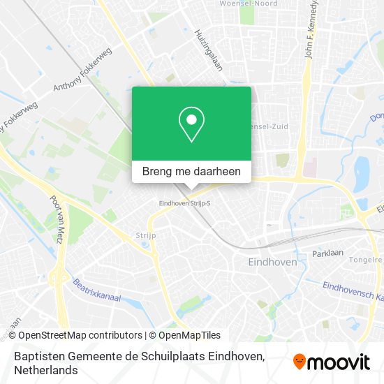 Baptisten Gemeente de Schuilplaats Eindhoven kaart