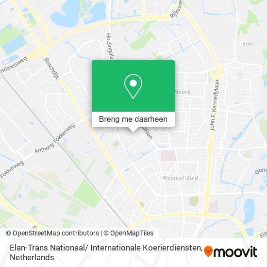 Elan-Trans Nationaal/ Internationale Koerierdiensten kaart