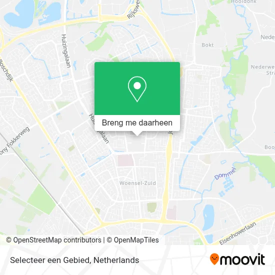Selecteer een Gebied kaart