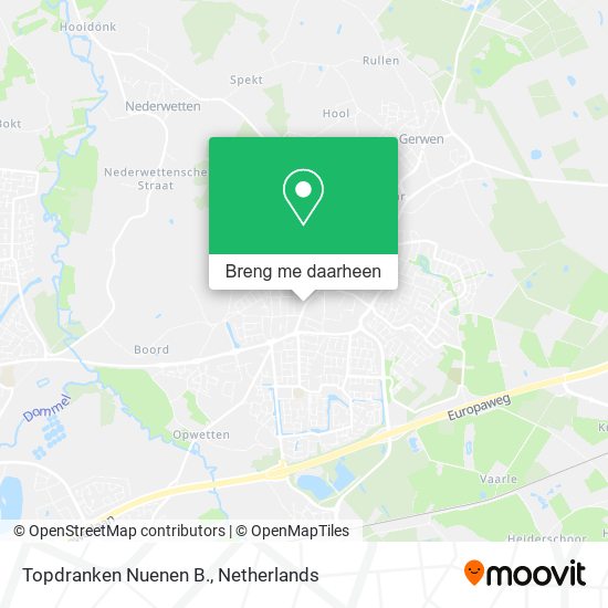 Topdranken Nuenen B. kaart