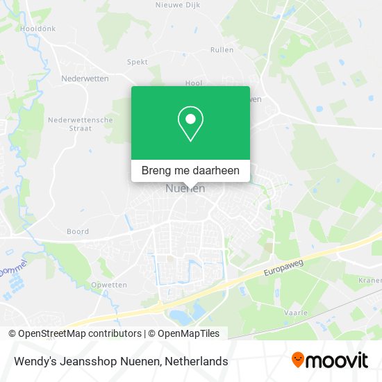 Wendy's Jeansshop Nuenen kaart