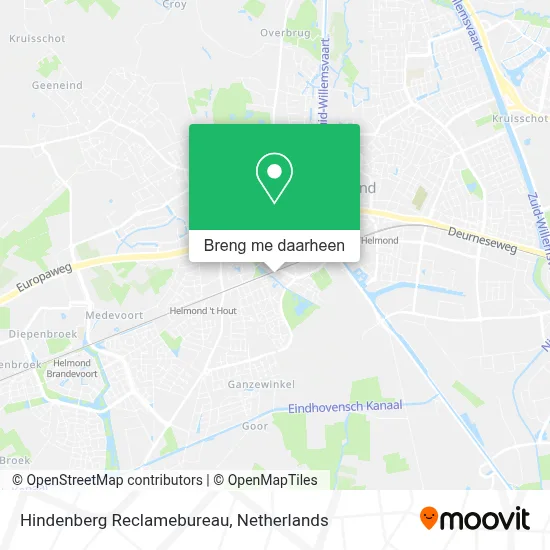 Hindenberg Reclamebureau kaart