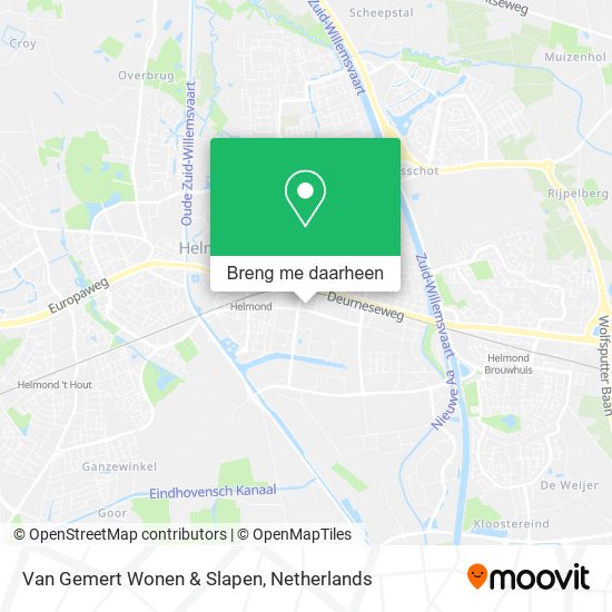 Van Gemert Wonen & Slapen kaart