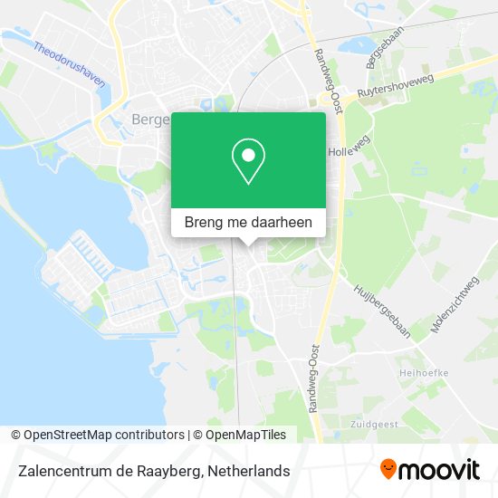 Zalencentrum de Raayberg kaart