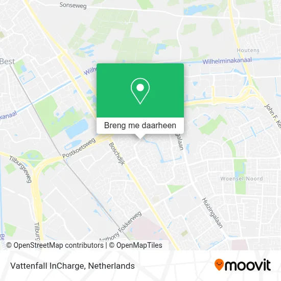 Vattenfall InCharge kaart