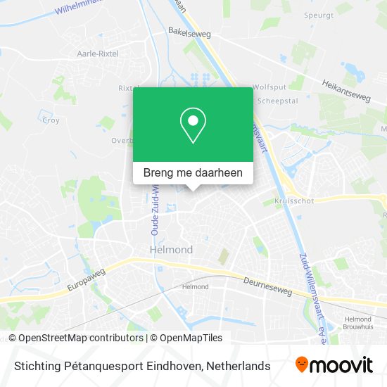 Stichting Pétanquesport Eindhoven kaart