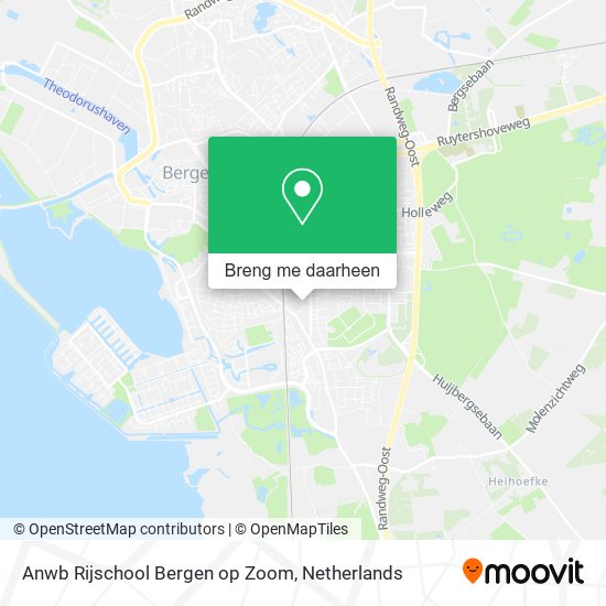 Anwb Rijschool Bergen op Zoom kaart