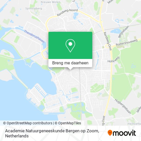 Academie Natuurgeneeskunde Bergen op Zoom kaart