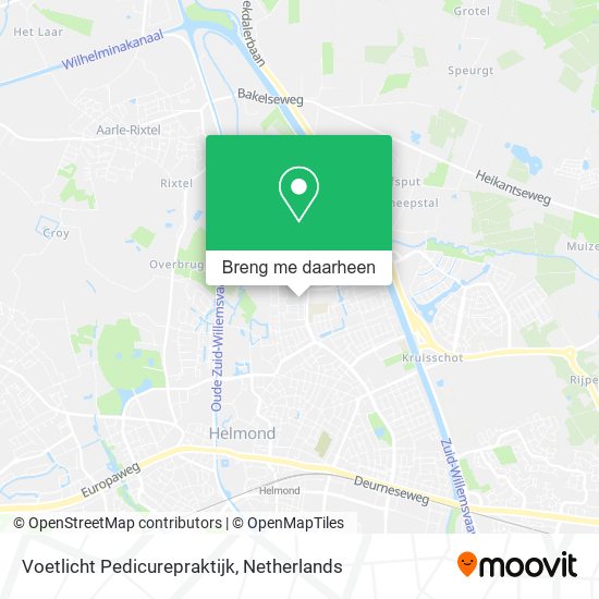 Voetlicht Pedicurepraktijk kaart