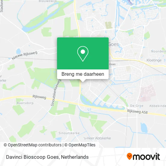 Davinci Bioscoop Goes kaart