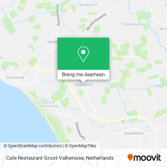 Cafe Restaurant Groot-Valkenisse kaart