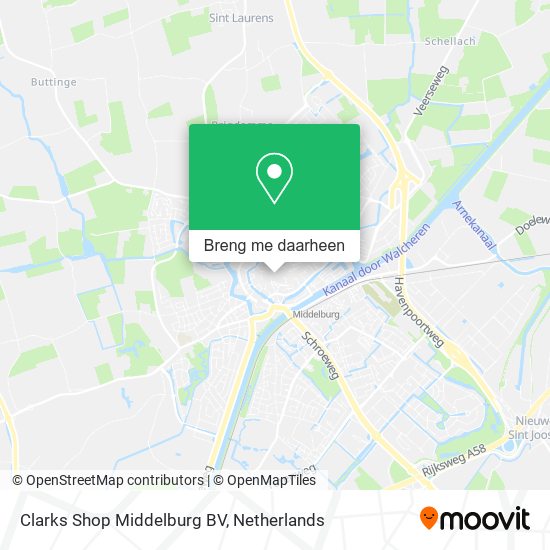 Clarks Shop Middelburg BV kaart