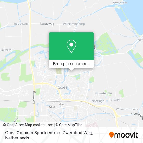 Goes Omnium Sportcentrum Zwembad Weg kaart