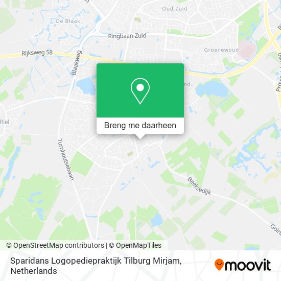 Sparidans Logopediepraktijk Tilburg Mirjam kaart